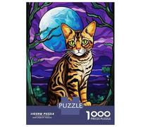 Rompecabezas para Adolescentes De 1000 Piezas Bengal Cat in The Wild Rompecabezas para Adultos Juego De Ingenio Decoración De Pared Regalos para Reducir El Estrés 38x26cm/1000pcs