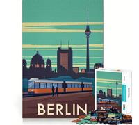 Rompecabezas para Adolescentes de 1000 Piezas Berlín,Alemania,Arte de Viaje,Piezas de Corte Limpio,Juego Inteligente,Regalo,Tiempo Libre,Juego,Escena navideña,Arte (50x75cm)