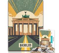 Rompecabezas para Adolescentes de 1000 Piezas Berlín Ejercita el Cerebro, Juguetes adictivos para Cultivar la Paciencia y Mejorar la Memoria (75x50cm)