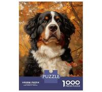 Rompecabezas para Adolescentes De 1000 Piezas Bernese Mountain Dog Portrait Rompecabezas para Adultos Juguetes Antiestrés Regalo De Cumpleaños para Cumpleaños, Navidad 52x38cm/1000pcs