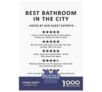 Rompecabezas para Adolescentes De 1000 Piezas Best Bathroom In The City Rompecabezas para Adultos Juegos Divertidos Desafío Difícil Regalo De Cumpleaños, Regalos, 70x50cm/1000pcs