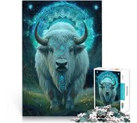 Rompecabezas para Adolescentes de 1000 Piezas Bestia mítica Toro Juegos Divertidos para la Familia Regalo de cumpleaños 75x50cm