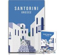 Rompecabezas para Adolescentes de 1000 Piezas, Bienvenido a Santorini, Juego Educativo Familiar, difícil, Regalo de cumpleaños, tamaño 50x75cm