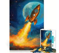 Rompecabezas para Adolescentes de 1000 Piezas Bitcoin Blast Off,Ajuste, Arte,Juego cognitivo,Regalo,Juego Lento,Regalo de Arte navideño (50x75cm)