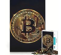 Rompecabezas para Adolescentes de 1000 Piezas,Bitcoin,Criptomonedas,Corte Premium,Diversión,Lógica,Habilidad,Fácil de Jugar,Tiempo Libre,Arte navideño,Exhibición (50x75cm)