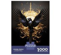 Rompecabezas para Adolescentes De 1000 Piezas Black and Gold Crow 01 Rompecabezas Juegos Familiares Decoración Perfecta Cumpleaños Y Navidad 52x38cm/1000pcs