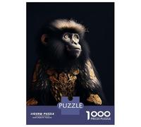 Rompecabezas para Adolescentes De 1000 Piezas Black and Gold Monkey Rompecabezas para Adultos Juegos Familiares Corte De Precisión Juego Desafiante Regalos 70x50cm/1000pcs
