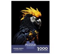 Rompecabezas para Adolescentes De 1000 Piezas Black and Gold Parrot Rompecabezas para Adultos Juegos Divertidos Decoración De Pared 38x26cm/1000pcs