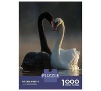 Rompecabezas para Adolescentes De 1000 Piezas Black and White Swans in Love Rompecabezas para Adultos Juego Práctico Una Obra De Arte Cumpleaños 70x50cm/1000pcs