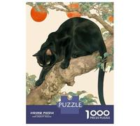 Rompecabezas para Adolescentes De 1000 Piezas Black Cat in A Tree Rompecabezas para Adultos Juguete Decoración De Pared Carrera De Velocidad Manual Desafío Educativo 38x26cm/1000pcs