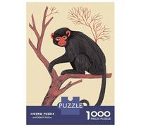Rompecabezas para Adolescentes De 1000 Piezas Black Monkey on Branch Rompecabezas para Adultos Juegos De Relajación Decoración Juego Desafiante Regalos 38x26cm/1000pcs