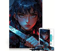 Rompecabezas para Adolescentes de 1000 Piezas,Blade of The Crimson,Exact Edge Art,Juego de concentración,Regalo,Juego para Pasar un rato Agradable,Arte con Escena navideña 38x52cm
