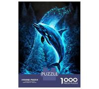Rompecabezas para Adolescentes De 1000 Piezas Blue Dolphins Rompecabezas para Adultos Juegos Relajantes Desafío Difícil Cumpleaños Y Navidad 38x26cm/1000pcs