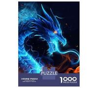 Rompecabezas para Adolescentes De 1000 Piezas Blue Dragon Fantasy Art Print Rompecabezas para Adultos Juego Familiar Regalos para Mujeres Cumpleaños Y Navidad 70x50cm/1000pcs