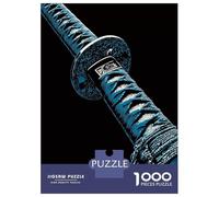 Rompecabezas para Adolescentes De 1000 Piezas Blue Katana Close-Up Rompecabezas para Adultos Juego De Ingenio para Mejorar La Memoria Actividades Divertidas En Casa 38x26cm/1000pcs