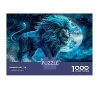 Rompecabezas para Adolescentes De 1000 Piezas Blue Lion Fantasy Art Print Rompecabezas para Adultos Juguetes Antiestrés Arte De Pared Regalos De Cumpleaños Y Únicos 70x50cm/1000pcs