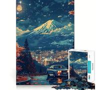 Rompecabezas para Adolescentes de 1000 Piezas BMW E con el Monte Fuji,Japón,diseño de Bordes precisos,Juego Divertido y Relajante,Regalo navideño Tranquilo 38x26cm