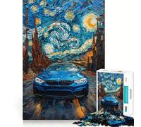 Rompecabezas para Adolescentes de 1000 Piezas BMW M La Noche Estrellada,Montaje sin Costuras,Juguete Creativo,Juego para el Tiempo Libre,Regalo de decoración navideña 50x75cm