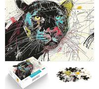 Rompecabezas para Adolescentes de 1000 Piezas Boceto de Pantera Negra Juego Educativo Familiar Decoración hogar 38x26cm
