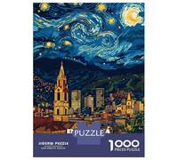 Rompecabezas para Adolescentes De 1000 Piezas Bogota Colombia Starry Night Art Rompecabezas para Adultos Juegos Relajantes Mejora La Memoria Desafiante De Completar 70x50cm/1000pcs