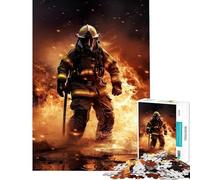 Rompecabezas para Adolescentes de 1000 Piezas Bombero Ayuda a ejercitar el Cerebro Juego antiestrés Juego de ingenio para Mayores de 14 años (38x26cm)