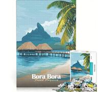 Rompecabezas para Adolescentes de 1000 Piezas: Bora Bora, paraíso Tropical Juego práctico, difícil y desafiante Regalo Ideal para quienes Buscan un Juego entretenido 50x75cm
