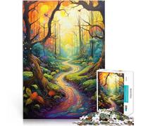 Rompecabezas para Adolescentes de 1000 Piezas Bosque de Las Maravillas Misteriosas Juego práctico Decoración del hogar 38x26cm
