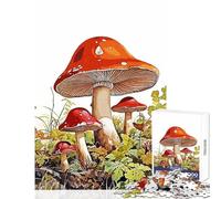 Rompecabezas para Adolescentes de 1000 Piezas Bosque de Setas Naturaleza Juegos educativos análisis y lógica Juguetes para armar interacción Entre Padres e Hijos (38x26cm)
