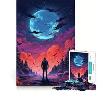 Rompecabezas para Adolescentes de 1000 Piezas Bosque Negro de Noche,diseño de Bordes precisos,Juego Divertido para concentrarse,Momento de diversión Tranquilo,Regalo navideño Relajante 38x26cm