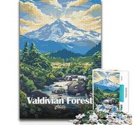 Rompecabezas para Adolescentes de 1000 Piezas, Bosque Valdiviano, Chile, desafío difícil, Regalo de cumpleaños para Mayores de 14 años, Juego de Rompecabezas ofrecido, 50x75cm