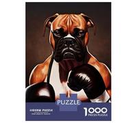 Rompecabezas para Adolescentes De 1000 Piezas Boxer Man Dog Rompecabezas para Adultos Juego De Ingenio Juego Antiestrés Juego Desafiante Regalos 70x50cm/1000pcs