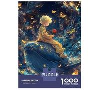 Rompecabezas para Adolescentes De 1000 Piezas Boy on Whale with Rose Rompecabezas para Adultos Juegos Familiares Pero Divertidos Y Humorísticos Desafío Educativo 52x38cm/1000pcs