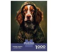 Rompecabezas para Adolescentes De 1000 Piezas Brittany Spaniel Camo Rompecabezas para Adultos Juegos Divertidos Decoración De Pared 38x26cm/1000pcs