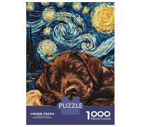 Rompecabezas para Adolescentes De 1000 Piezas Brown Labrador Puppy Rompecabezas para Adultos Juguete Decoración De Pared Regalo De Cumpleaños Juego Desafiante Regalos 70x50cm/1000pcs