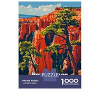 Rompecabezas para Adolescentes De 1000 Piezas Bryce Canyon National Park Illustration Rompecabezas para Adolescentes Juegos Relajantes Carrera De Velocidad De Manos 70x50cm/1000pc