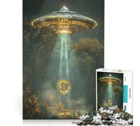 Rompecabezas para Adolescentes de 1000 Piezas BTC UFO, Juguetes antiestrés, Carrera de Velocidad Manual, Mejora el Amor Entre Parejas 38x26cm