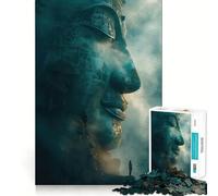 Rompecabezas para Adolescentes de 1000 Piezas Buda meditando,Bordes impecables,Divertido Juego Mental,Regalo Acogedor,decoración navideña para la Pared (38x26cm)