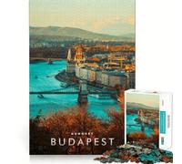 Rompecabezas para Adolescentes de 1000 Piezas,Budapest,Hungría Corte preciso Diversión para Resolver Problemas Diversión Relajante Tiempo de diversión Arte navideño Exhibición (50x75cm)