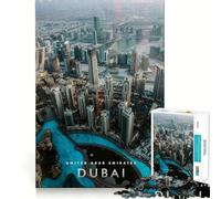 Rompecabezas para Adolescentes de 1000 Piezas Burj Khalifa Dubai Bordes impecables Divertido Juego Mental Regalo Momento Acogedor y Divertido Arte de Pared navideño (38x26cm)