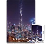 Rompecabezas para Adolescentes de 1000 Piezas Burj Khalifa, Juguete, Juego Intelectual, decoración, Ideas de Regalo, tamaño 38x52cm
