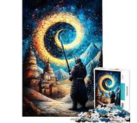 Rompecabezas para Adolescentes de 1000 Piezas Caballero bajo un Cielo Estrellado Rompecabezas para Adultos Juego de ingenio análisis y lógica Regalo Ideal para Amigos y Familiares (Tamaño 38x52cm)