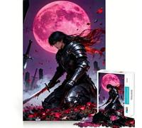 Rompecabezas para Adolescentes de 1000 Piezas,Caballero de la Luna de Sangre,Arte de Borde Exacto,Juego de Concentración,Regalo,Juego para Momentos Acogedores,Arte de Escena Navideña 38x26cm