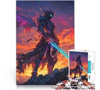 Rompecabezas para Adolescentes de 1000 Piezas Caballero Oscuro con Espada Actividad Familiar Interacción Entre Padres e Hijos 38x26cm