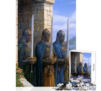 Rompecabezas para Adolescentes de 1000 Piezas Caballeros Medievales de Guardia decoración del hogar Juguetes Regalo de cumpleaños Juego Familiar Adecuado para decoración de Escritorio tamaño 50x75cm