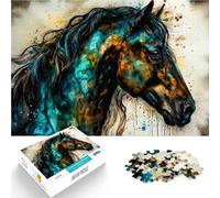 Rompecabezas para Adolescentes de 1000 Piezas Caballo Colorido Entrena tu Cerebro y Tus Manos Colección de Artistas, Bellas Artes 75x50cm