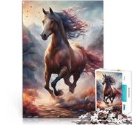 Rompecabezas para Adolescentes de 1000 Piezas Caballos Corriendo Juguetes para aliviar el estrés Colección de Artistas, Bellas Artes 52x38cm