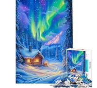 Rompecabezas para Adolescentes de 1000 Piezas Cabaña en un País de Las Maravillas Invernal Difícil y desafiante Regalo de cumpleaños Juego Educativo para Mayores de 14 años (50x75cm)