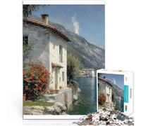 Rompecabezas para Adolescentes de 1000 Piezas Cabaña Junto al Lago Juguetes educativos de Aprendizaje Juego de desafío único 38x26cm