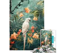 Rompecabezas para Adolescentes de 1000 Piezas Cacatúa Blanca en un paraíso Tropical Un Reto para completar Juegos educativos para Toda la Familia a Partir de 14 años (38x52cm)