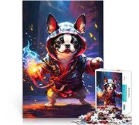 Rompecabezas para Adolescentes de 1000 Piezas Cachorro de Boston Terrier Regalos de Juegos desafiantes Grandes Regalos y Juguetes 50x70cm